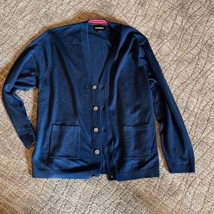 Men’s navy bonobos cardigan sweater